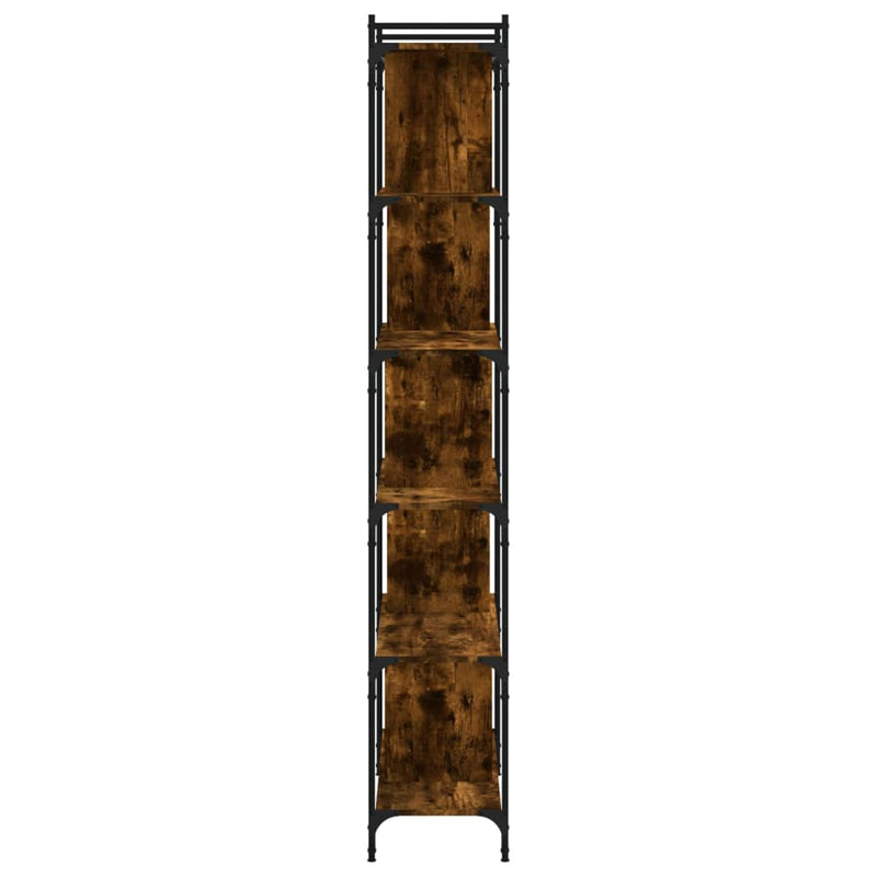 vidaXL 6 szintes füstös tölgy színű fa könyvespolc 76 x 32 x 192 cm