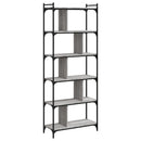 vidaXL 6 szintes szürke sonoma színű fa könyvespolc 76 x 32 x 192 cm