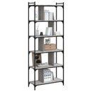 vidaXL 6 szintes szürke sonoma színű fa könyvespolc 76 x 32 x 192 cm
