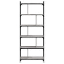 vidaXL 6 szintes szürke sonoma színű fa könyvespolc 76 x 32 x 192 cm
