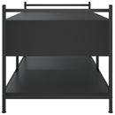 vidaXL fekete szerelt fa dohányzóasztal 99 x 50 x 50 cm