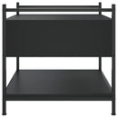 vidaXL fekete szerelt fa dohányzóasztal 50 x 50 x 50 cm