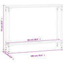 vidaXL füstös tölgy színű szerelt fa tálalóasztal 100x22,5x75 cm