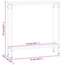 vidaXL szürke sonoma színű szerelt fa konzolasztal 75x22,5x75 cm