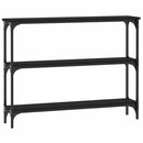 vidaXL fekete szerelt fa tálalóasztal 100 x 22,5 x 75 cm