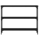 vidaXL fekete szerelt fa tálalóasztal 100 x 22,5 x 75 cm