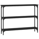 vidaXL fekete szerelt fa tálalóasztal 100 x 22,5 x 75 cm