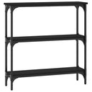 vidaXL fekete szerelt fa tálalóasztal 75x22,5x75 cm