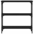vidaXL fekete szerelt fa tálalóasztal 75x22,5x75 cm
