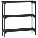 vidaXL fekete szerelt fa tálalóasztal 75x22,5x75 cm
