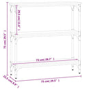vidaXL fekete szerelt fa tálalóasztal 75x22,5x75 cm