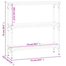 vidaXL sonoma tölgyfa konzolasztal 75 x 22,5 x 75 cm rétegelt fából