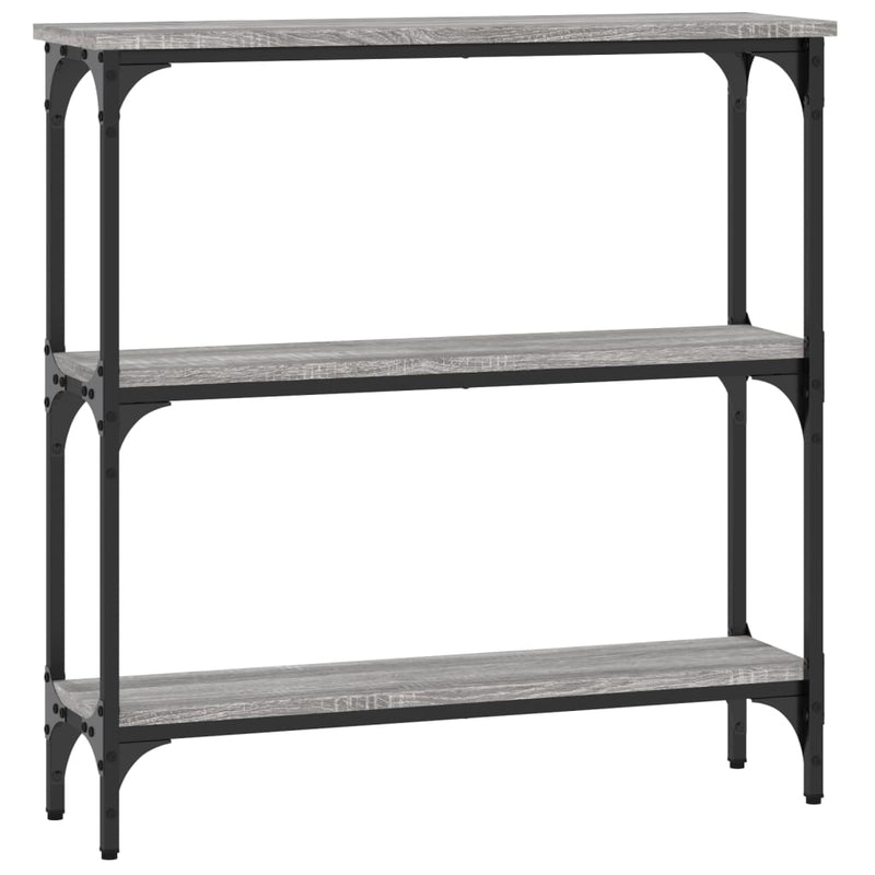 vidaXL szürke sonoma színű szerelt fa konzolasztal 75x22,5x75 cm