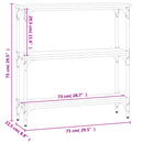 vidaXL szürke sonoma színű szerelt fa konzolasztal 75x22,5x75 cm