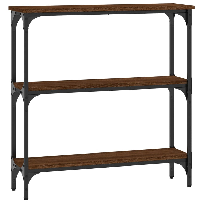 vidaXL barna tölgyszínű szerelt fa tálalóasztal 75x22,5x75 cm
