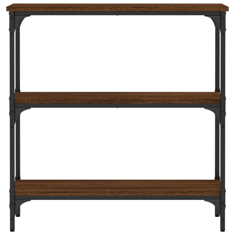 vidaXL barna tölgyszínű szerelt fa tálalóasztal 75x22,5x75 cm