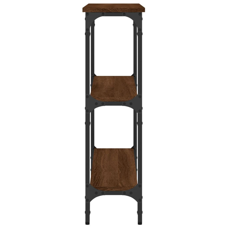 vidaXL barna tölgyszínű szerelt fa tálalóasztal 75x22,5x75 cm