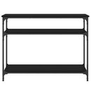 vidaXL fekete szerelt fa tálalóasztal 100x29x75 cm
