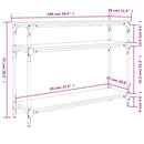 vidaXL fekete szerelt fa tálalóasztal 100x29x75 cm