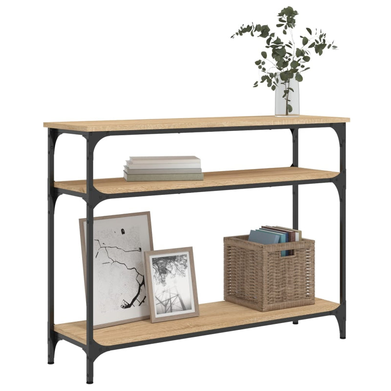 vidaXL sonoma tölgy színű szerelt fa dohányzóasztal 100x29x75 cm