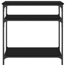 vidaXL fekete szerelt fa tálalóasztal 75x29x75 cm