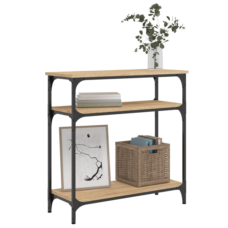 vidaXL sonoma tölgy színű szerelt fa dohányzóasztal 75x29x75 cm