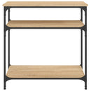 vidaXL sonoma tölgy színű szerelt fa dohányzóasztal 75x29x75 cm