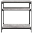 vidaXL szürke sonoma színű szerelt fa konzolasztal 75 x 29 x 75 cm