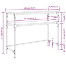 vidaXL barna tölgyszínű szerelt fa tálalóasztal 100x35,5x75 cm