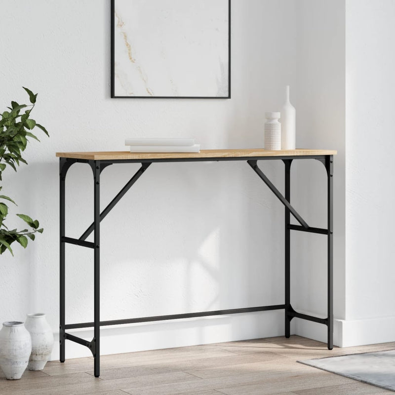 vidaXL sonoma tölgy színű szerelt fa dohányzóasztal 100x32x75 cm