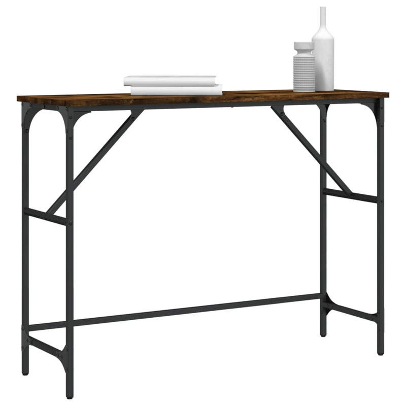 vidaXL füstös tölgy színű szerelt fa tálalóasztal 100x32x75 cm