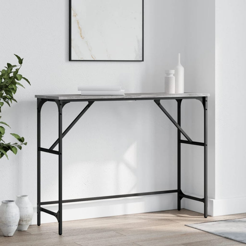 vidaXL szürke sonoma színű szerelt fa tálalóasztal 100x32x75 cm