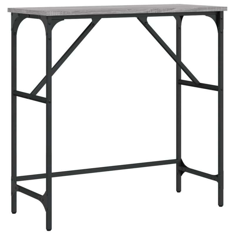 vidaXL szürke sonoma színű szerelt fa konzolasztal 75x32x75 cm