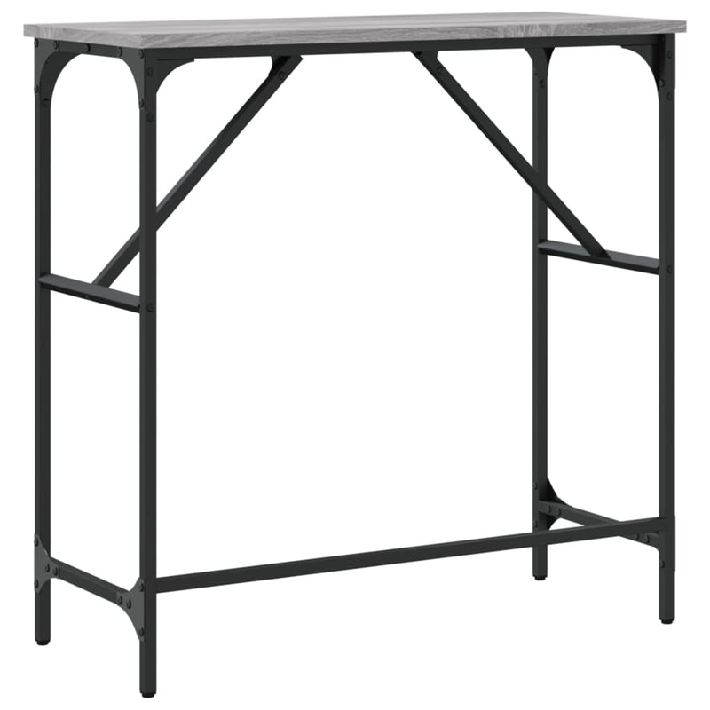 vidaXL szürke sonoma színű szerelt fa konzolasztal 75x32x75 cm