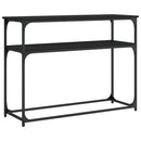 vidaXL fekete szerelt fa tálalóasztal 100x35,5x75 cm