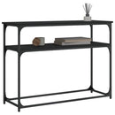 vidaXL fekete szerelt fa tálalóasztal 100x35,5x75 cm