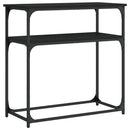 vidaXL fekete szerelt fa tálalóasztal 75x35,5x75 cm
