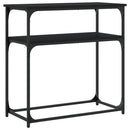vidaXL fekete szerelt fa tálalóasztal 75x35,5x75 cm