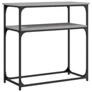 vidaXL szürke sonoma színű szerelt fa konzolasztal 75x35,5x75 cm