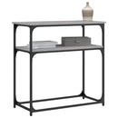 vidaXL szürke sonoma színű szerelt fa konzolasztal 75x35,5x75 cm