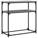 vidaXL szürke sonoma színű szerelt fa konzolasztal 75x35,5x75 cm