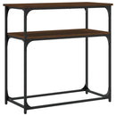 vidaXL barna tölgyszínű szerelt fa tálalóasztal 75x35,5x75 cm