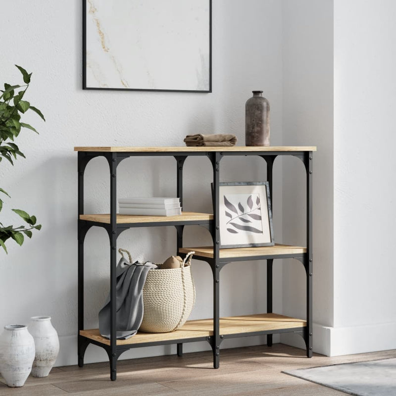 vidaXL sonoma tölgy színű szerelt fa dohányzóasztal 80x29x75 cm