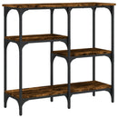 vidaXL füstös tölgy színű szerelt fa tálalóasztal 80x29x75 cm