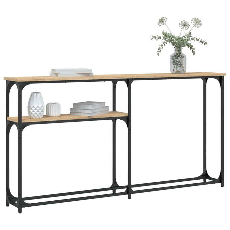 vidaXL sonoma tölgy színű szerelt fa dohányzóasztal 145x22,5x75 cm