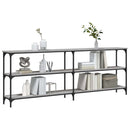 vidaXL szürke sonoma színű szerelt fa konzolasztal 200x29x75 cm