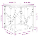 vidaXL fekete szerelt fa dohányzóasztal 45x45x47,5 cm