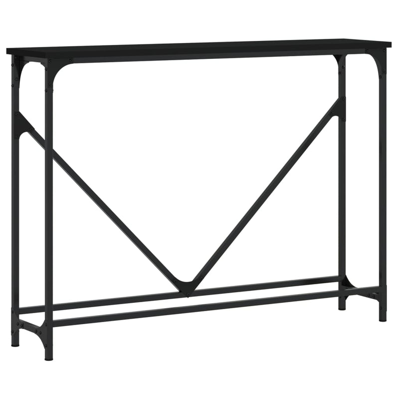 vidaXL fekete szerelt fa tálalóasztal 102 x 22,5 x 75 cm