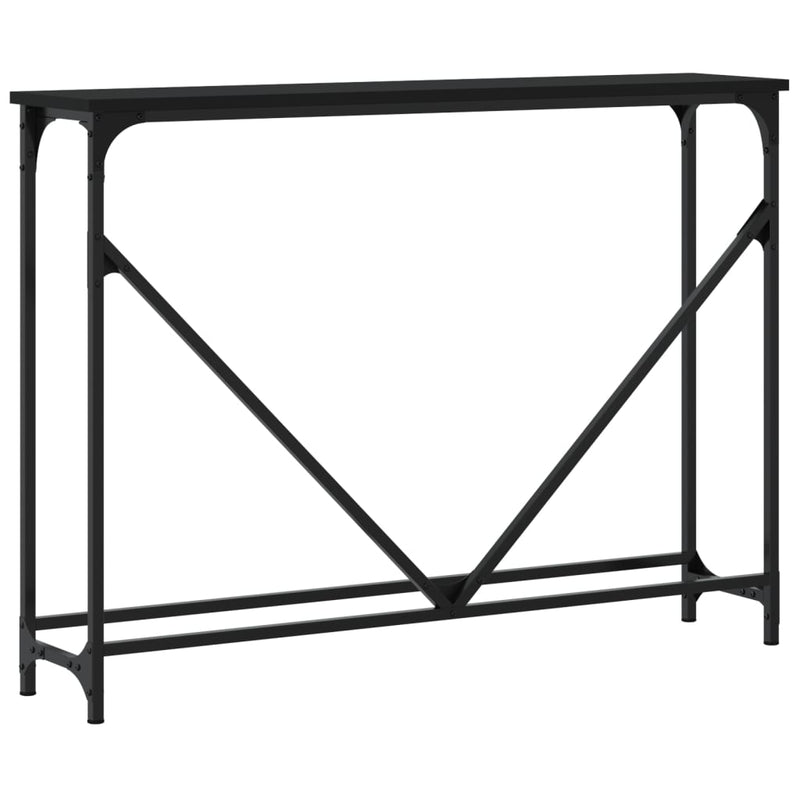 vidaXL fekete szerelt fa tálalóasztal 102 x 22,5 x 75 cm