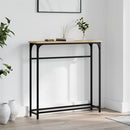 vidaXL sonoma tölgyfa konzolasztal 75 x 19,5 x 75 cm rétegelt fából